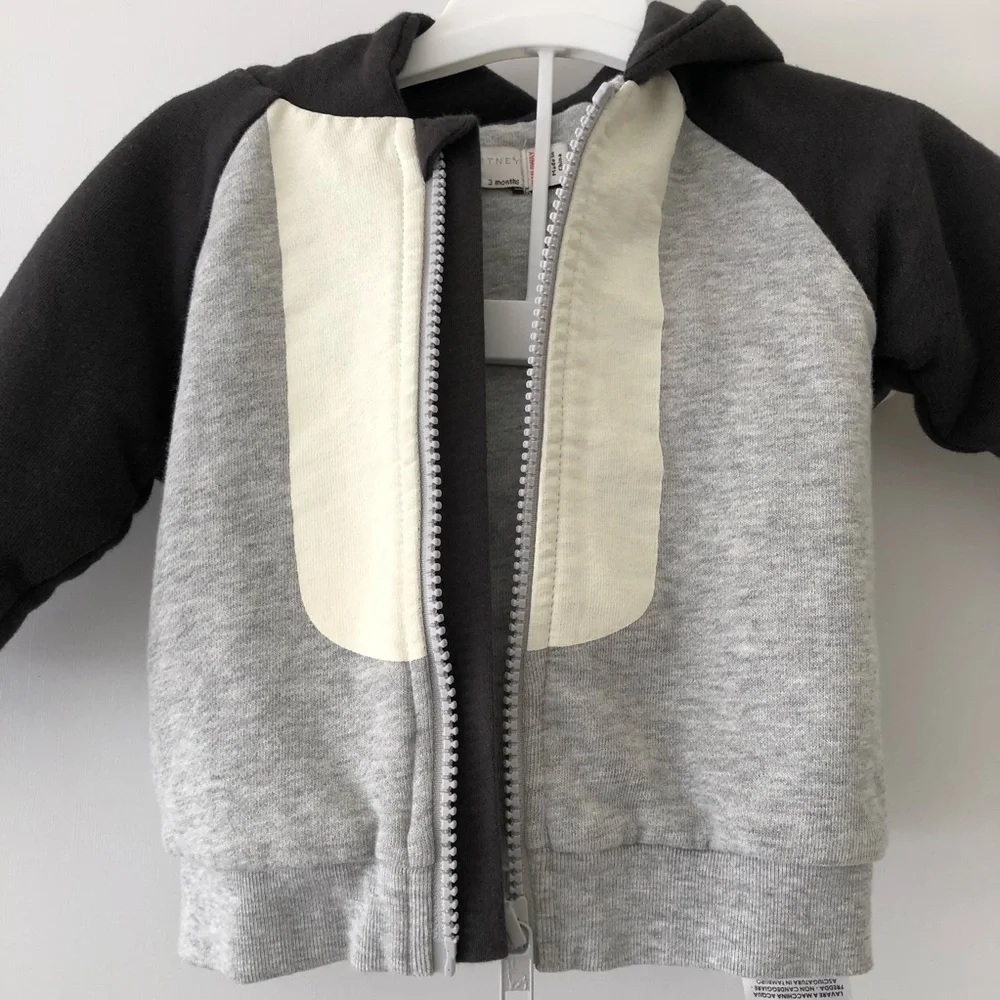 Stella Maccartney Baby Gray Penguin Hoodie Sweater 3 M - Picture 5 of 10
